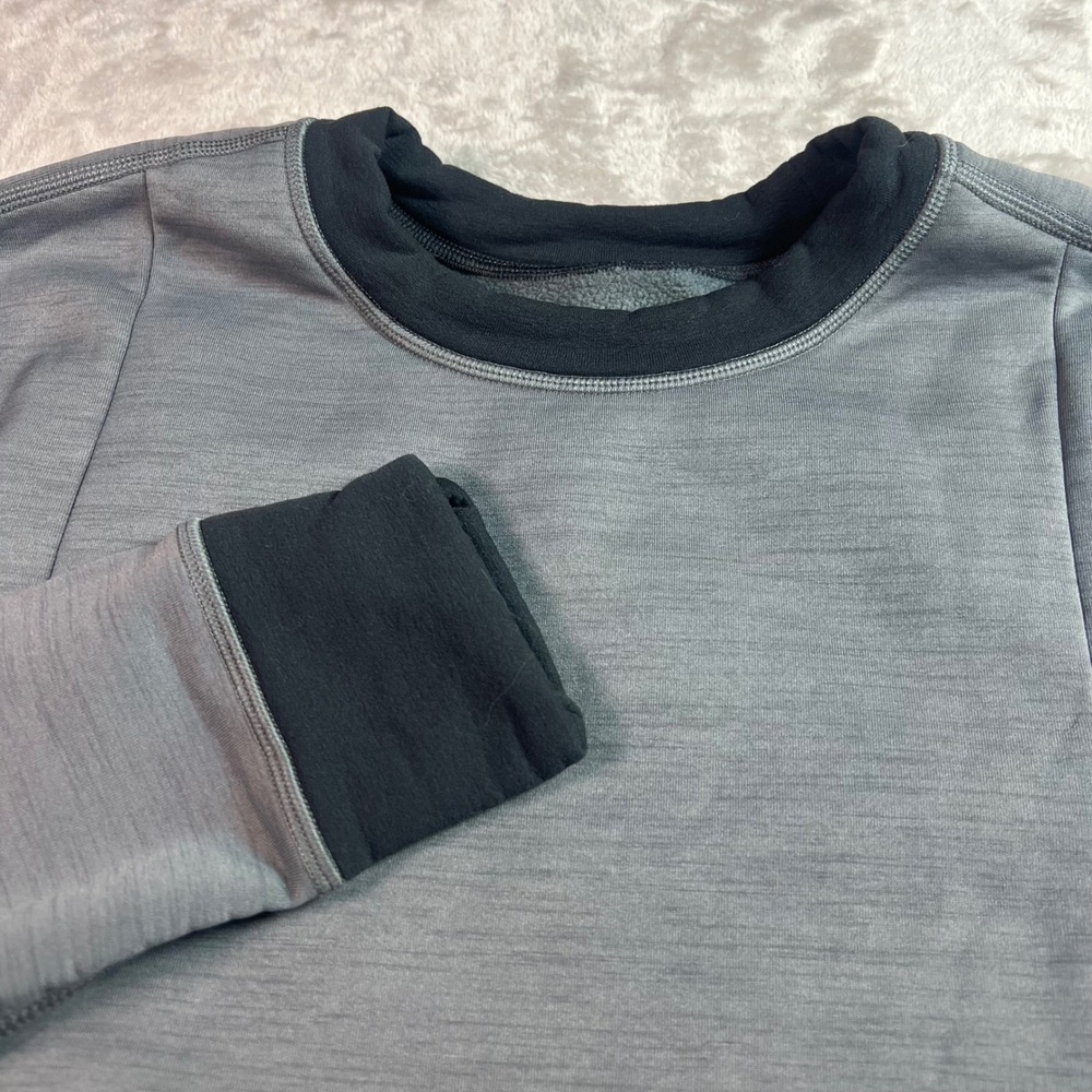 Lululemon Men's L? Revolution Gray Heathered Fleece Crewneck Long Sleeve Pocket